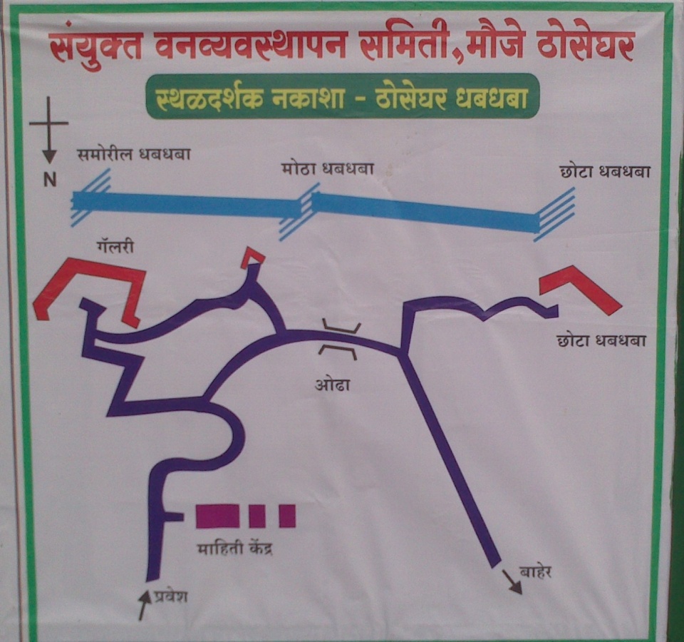 Kas Pathar & Thoseghar Falls Map showing the location of the falls