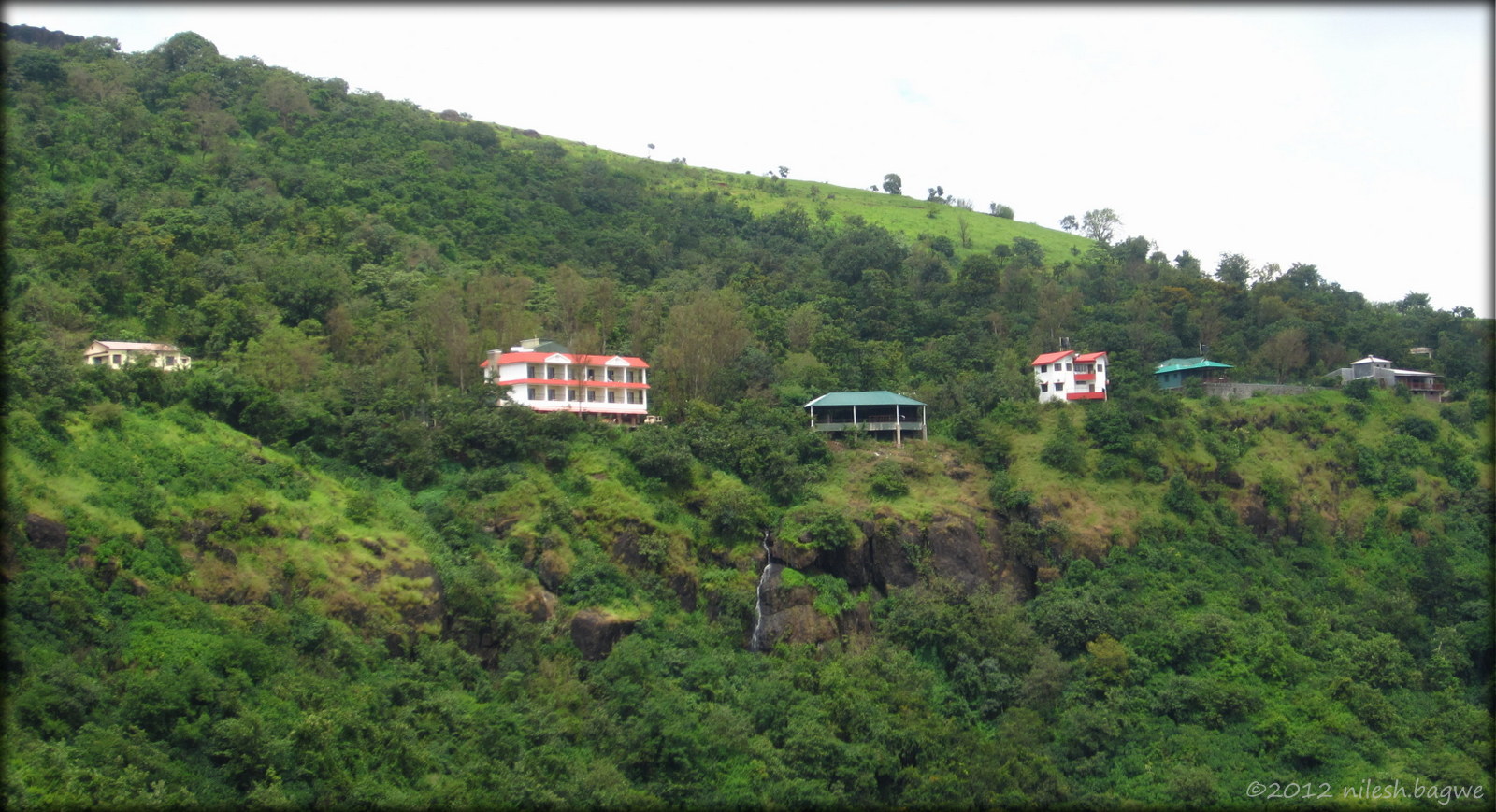 Kas Pathar & Thoseghar Falls Nivant Hill Resort - the pink n white bldg on the left