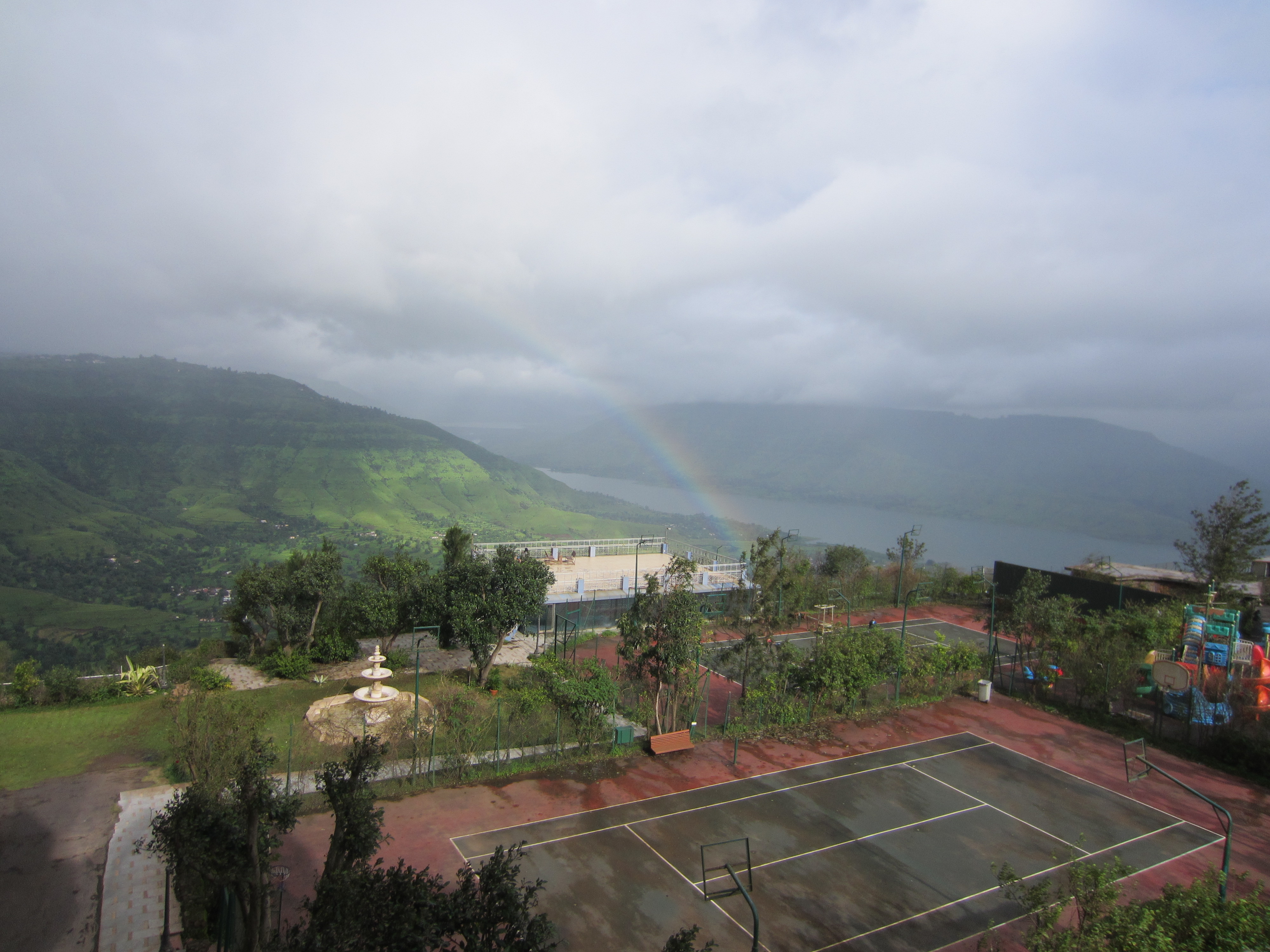 Panchgani View from Hotel window ... can u spot the rainbow ?
